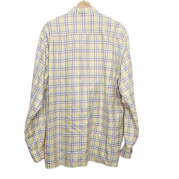 Ermenegildo Zegna Italy Large Plaid Check Pastel Color Yellow Purple Easter Mens - Picture 12 of 17